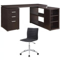 2 Piece L Shaped Desk and Office Chair Set V411267
