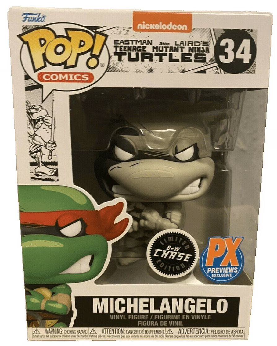 Black and White Teenage Mutant Ninja Turtles Michaelangelo Pop! D1261