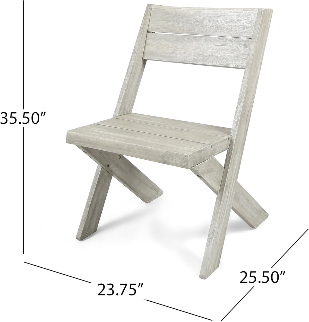 Acacia Wood Chairs Set of 2 A9519