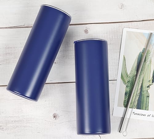 20 Oz Stainless Steel Insulated Tumbler Set, 8 Pack, Black V19316