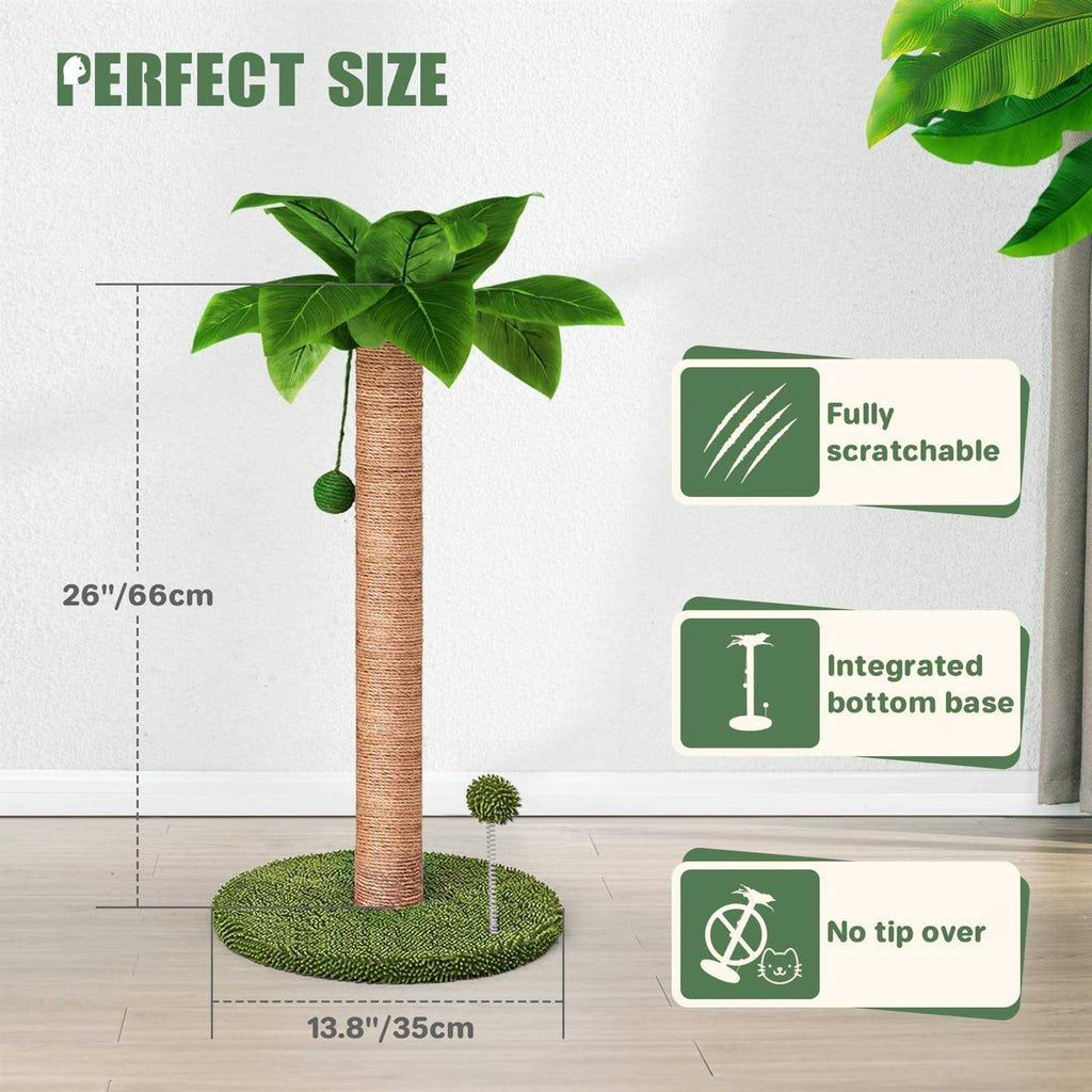 26 Cat Scratching Post with Sisal Rope and Ball Toys F56182