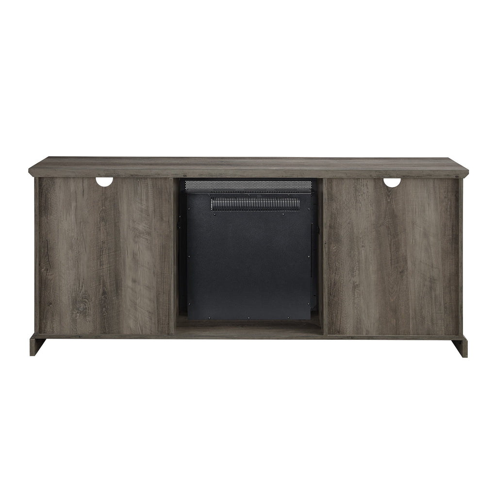 Gray Wash Fireplace TV Stand M8452