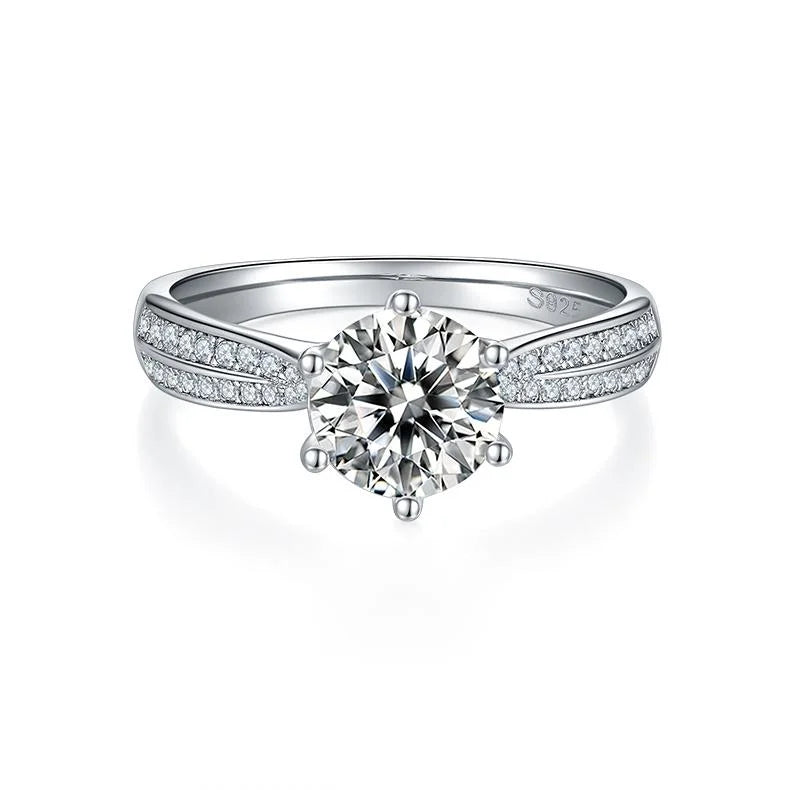 1.5 Carat Moissanite Double Halo Engagement Ring G611