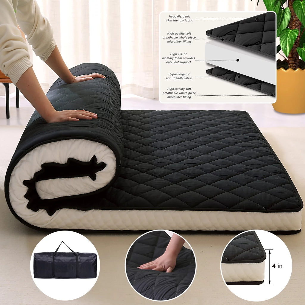 Gray Queen Folding Futon Mattress Y1708