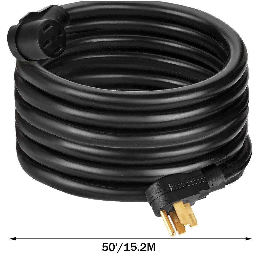 50ft 40 Amp AWG8 RV Extension Cord with Grip Handles W704