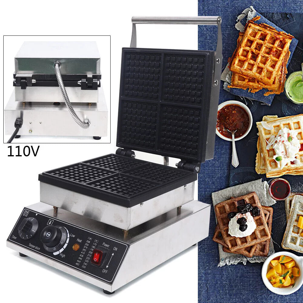 1750W Non-Stick Electric Waffle Maker S382