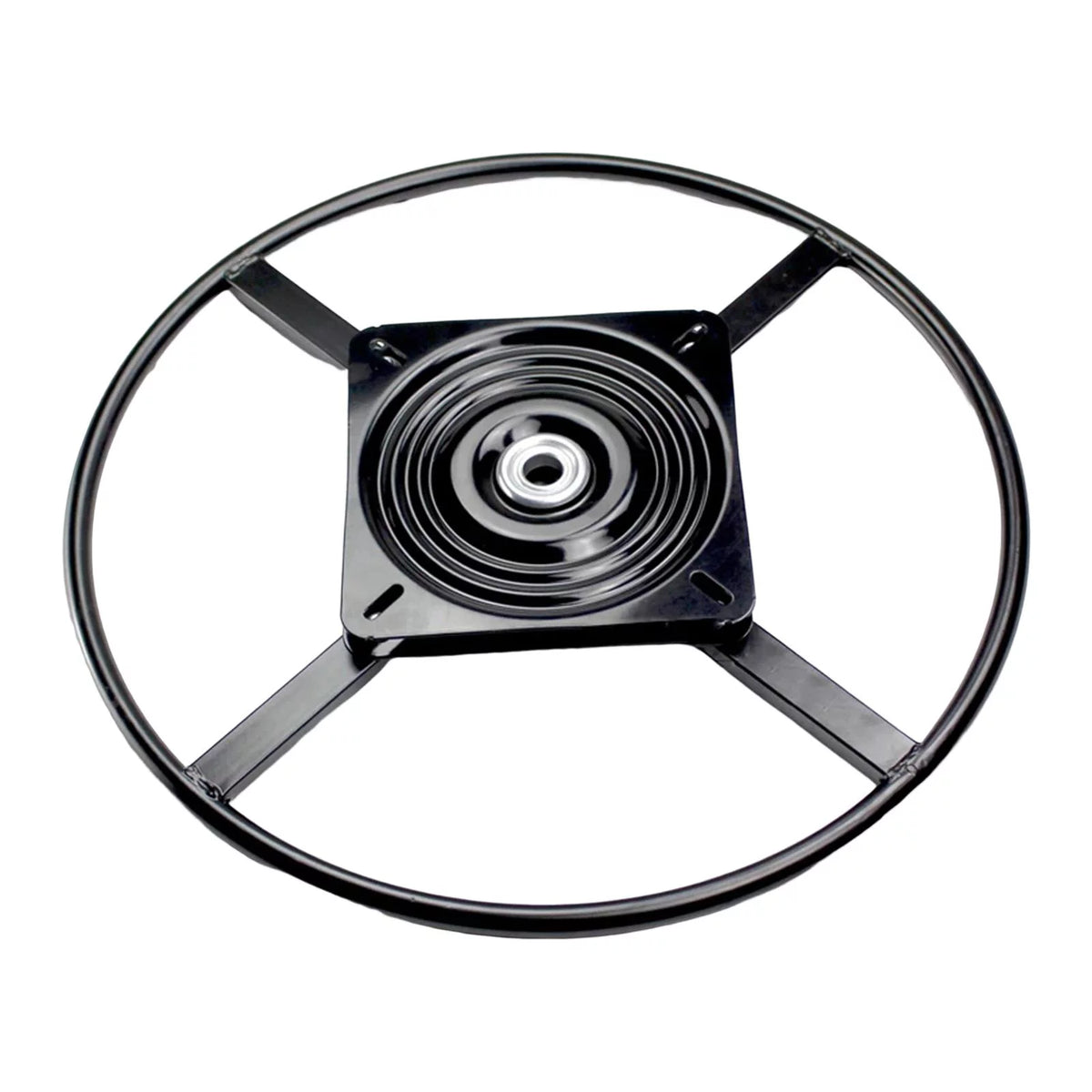 60cm Round Recliner Sofa Chair Base Bracket 360 Degree Rotate Black T3656
