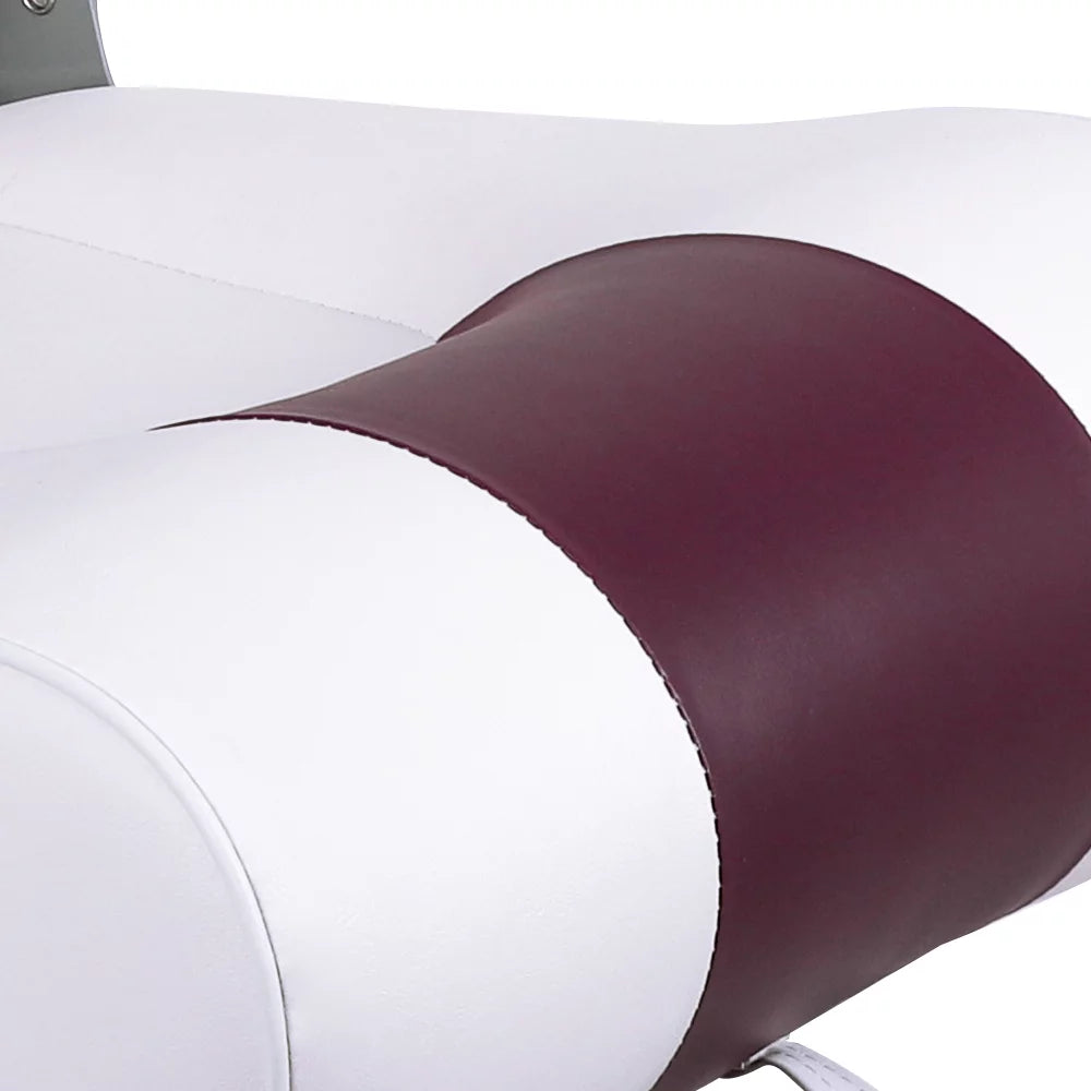 White/Burgundy/Navy High Back Folding Boat Seat D312323