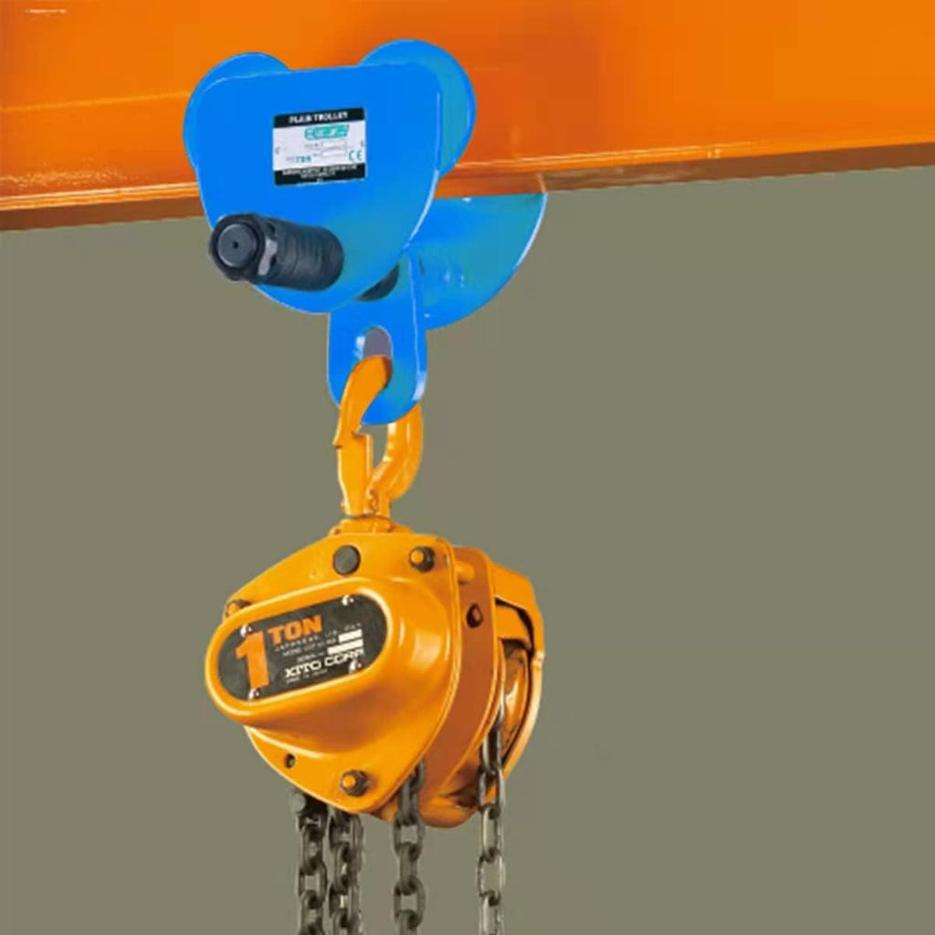 Heavy Duty Push Beam Trolley, 2200LBS Capacity, 2.1-6 in Adjustable Flange, Pack of 2 X8773