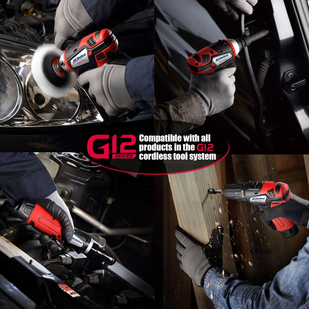 12V Cordless 3/8" Ratchet Wrench Tool Kit with 2 Batteries and Carrying Case C1816