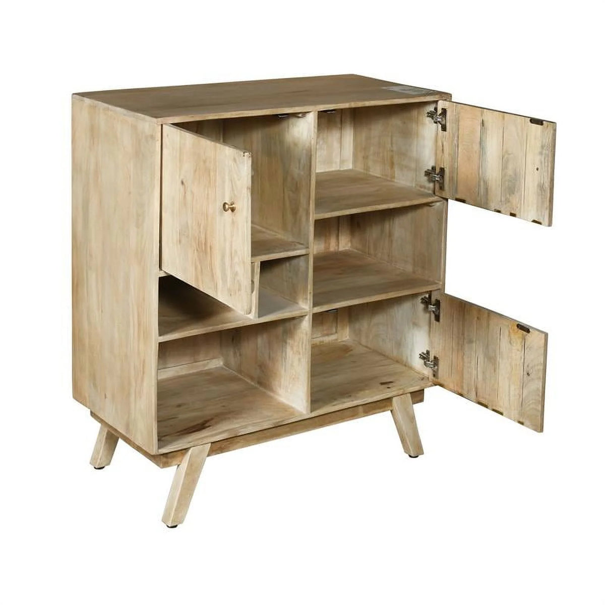 Natural Three Door Tall Wood Cabinet H698304