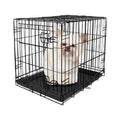 Single-Door Folding Dog Crate with Divider H704218