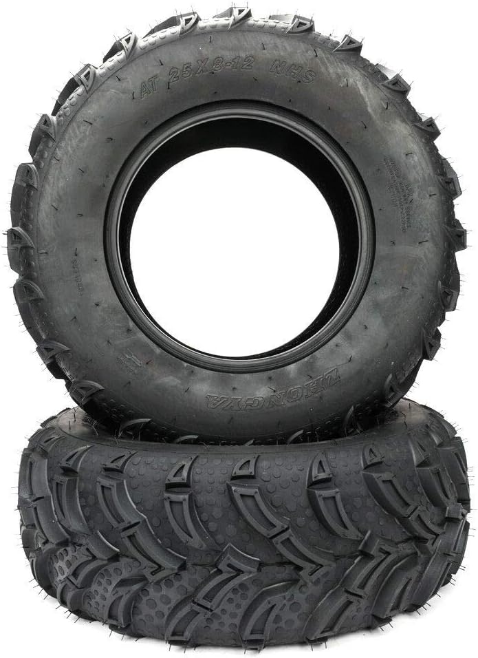 Set of 4 All Terrain ATV UTV Tires 25x8-12 Front 25x10-12 Rear 6PR P247970