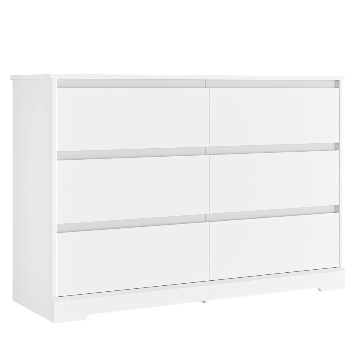 White 6 Drawer Wood Dresser O416