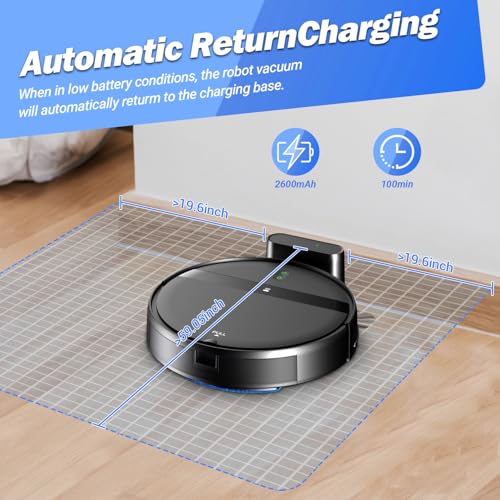 Robot Vacuum and Mop Combo 2300Pa 120Min Ultra-Thin M79024