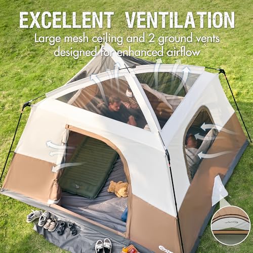 6 Person Camping Tent with Porch W8742