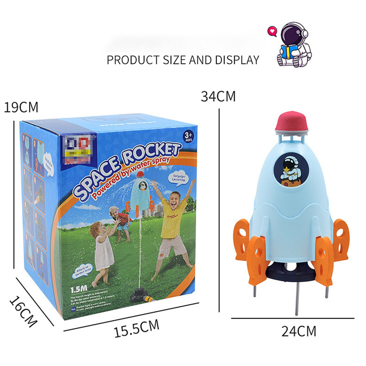 Water Spray Rocket Sprinkler Toy X390876