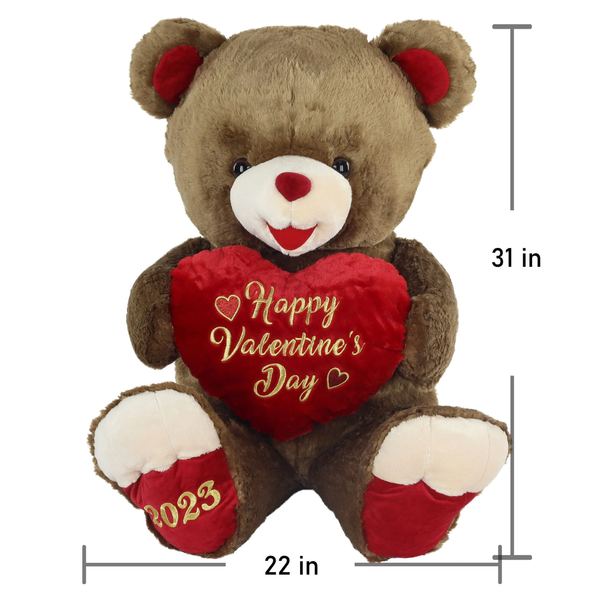 Valentine's Day 31in Teddy Bear, Red T649428