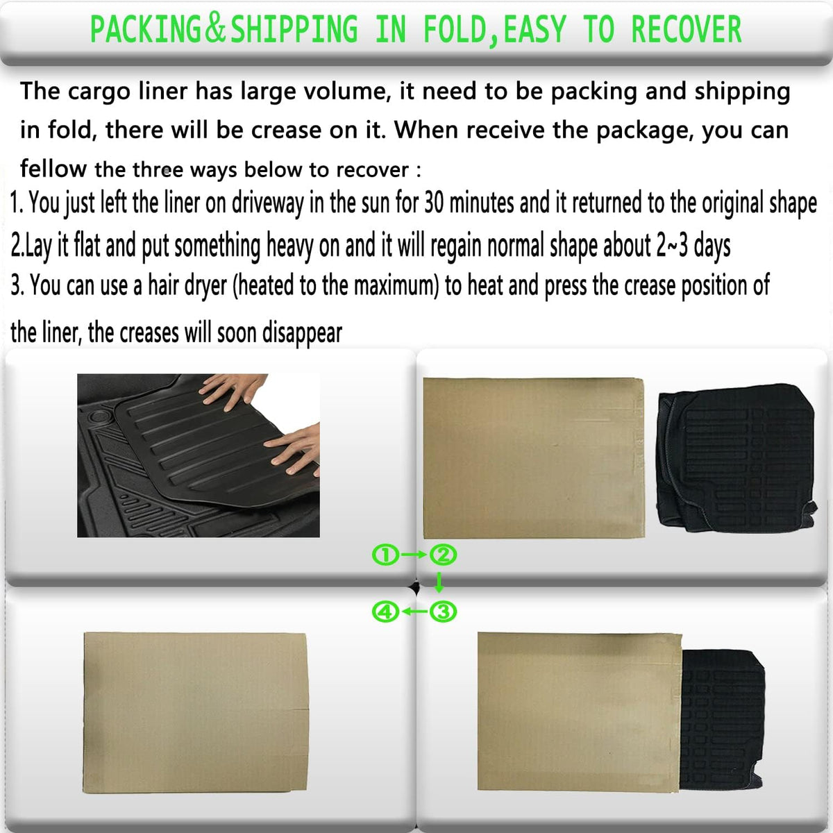 All-Weather 3D Waterproof TPO Cargo Liners D8075