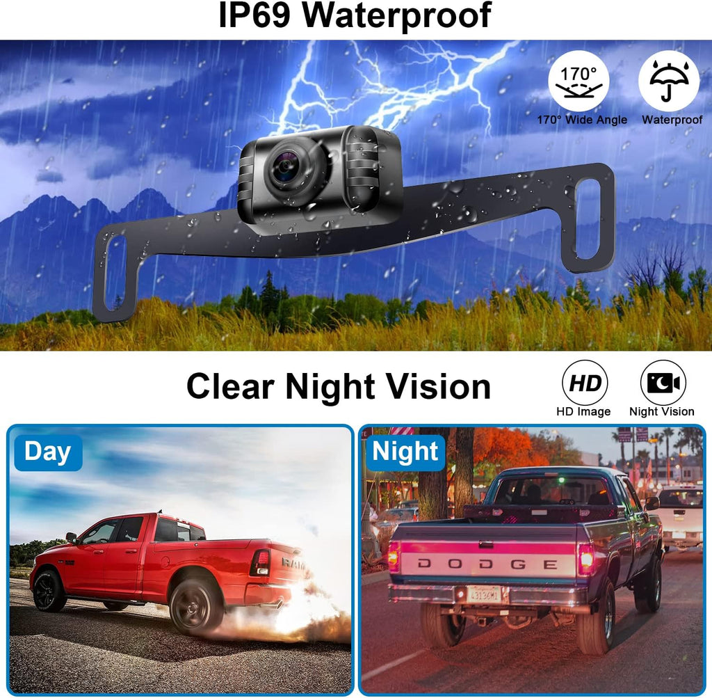 Wireless Backup Camera with 5'' Monitor HD 1080P R1871