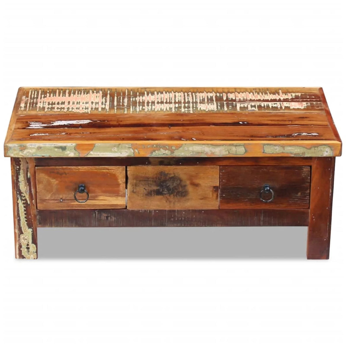 Solid Reclaimed Wood Coffee Table with Drawers C809