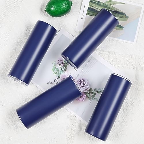 20 Oz Stainless Steel Insulated Tumbler Set, 8 Pack, Black V19316