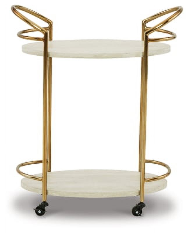 Cream/Gold Bar Cart G159056