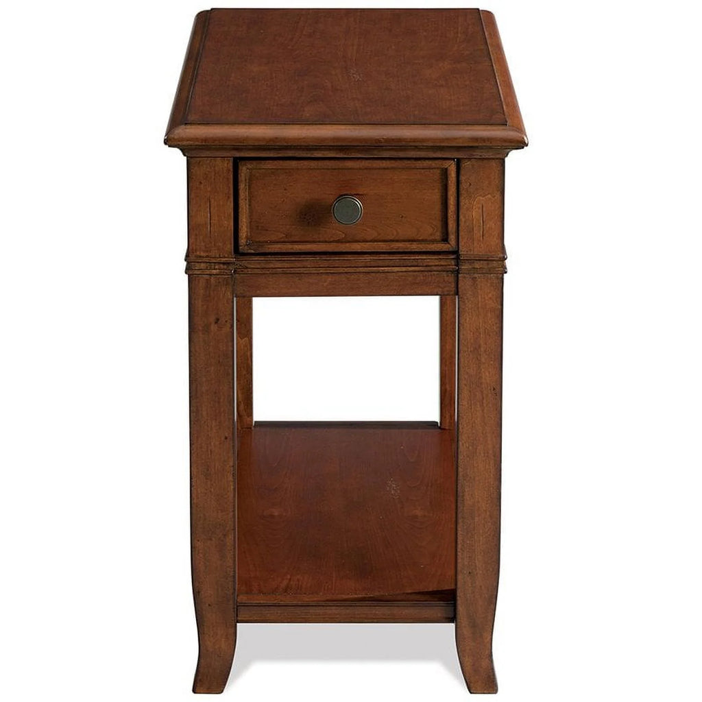 1 Drawer Wood End Table with Bottom Shelf in Cherry H3464