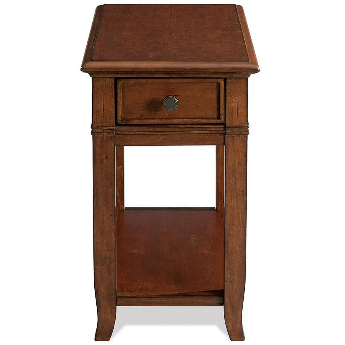 1 Drawer Wood End Table with Bottom Shelf in Cherry H3464