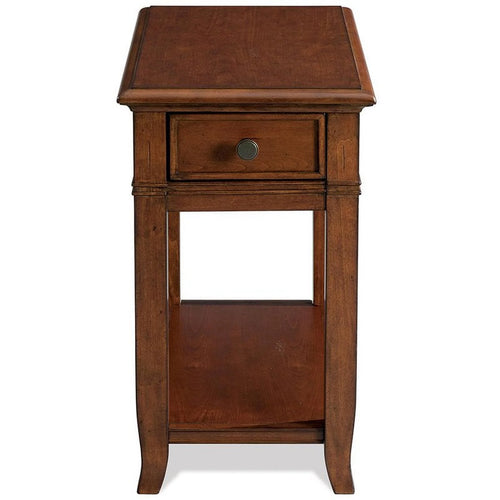 1 Drawer Wood End Table with Bottom Shelf in Cherry H3464