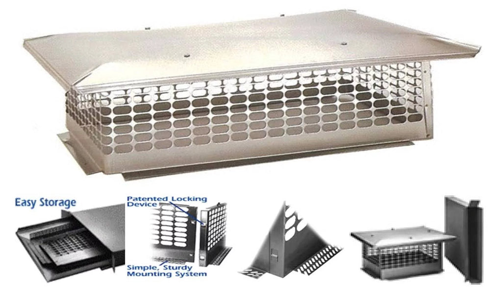 9-Inch x 41-Inch Multi Flue Crown Mount Chimney Cap Stainless Steel H59198