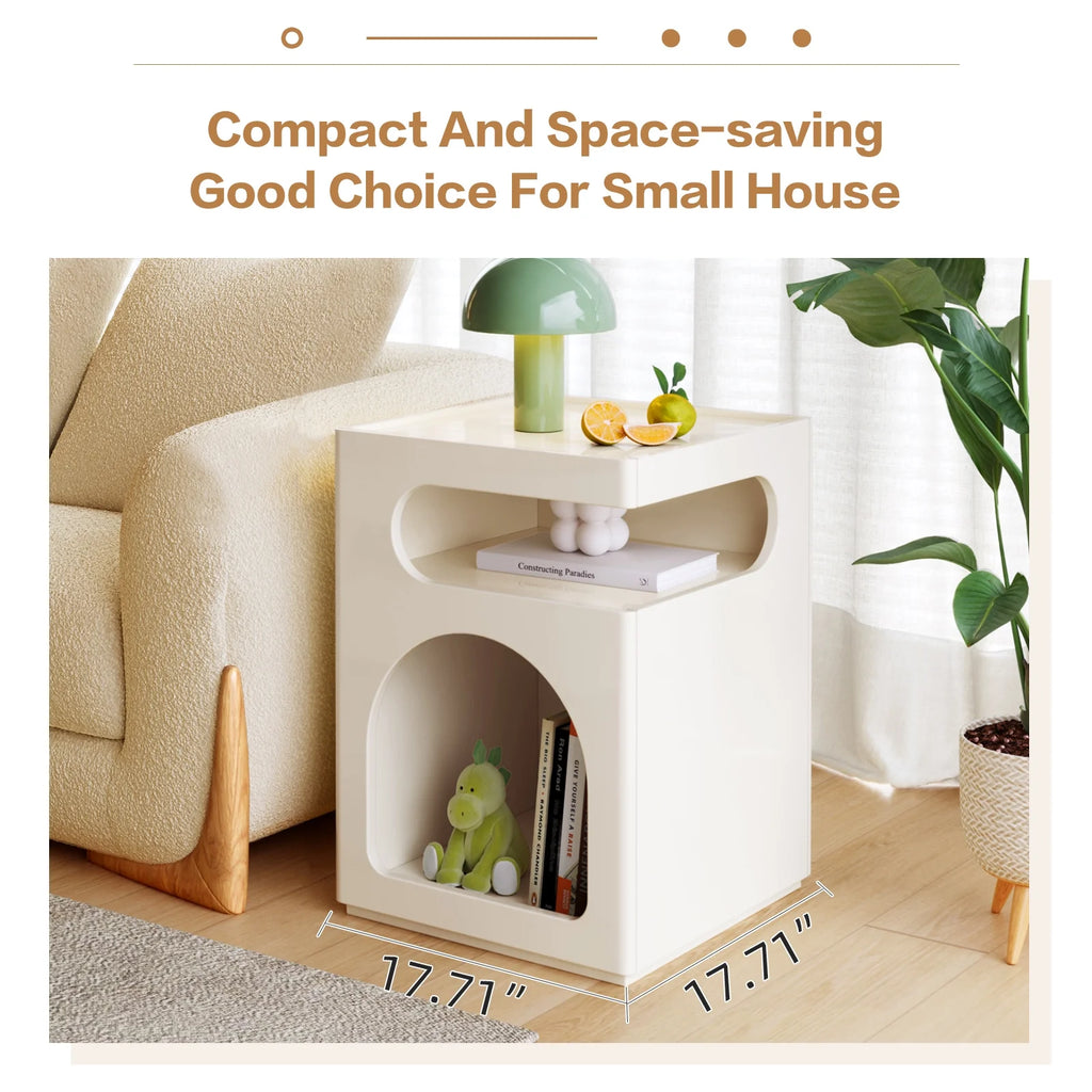 Modern Side Table with Storage Shelf T7899