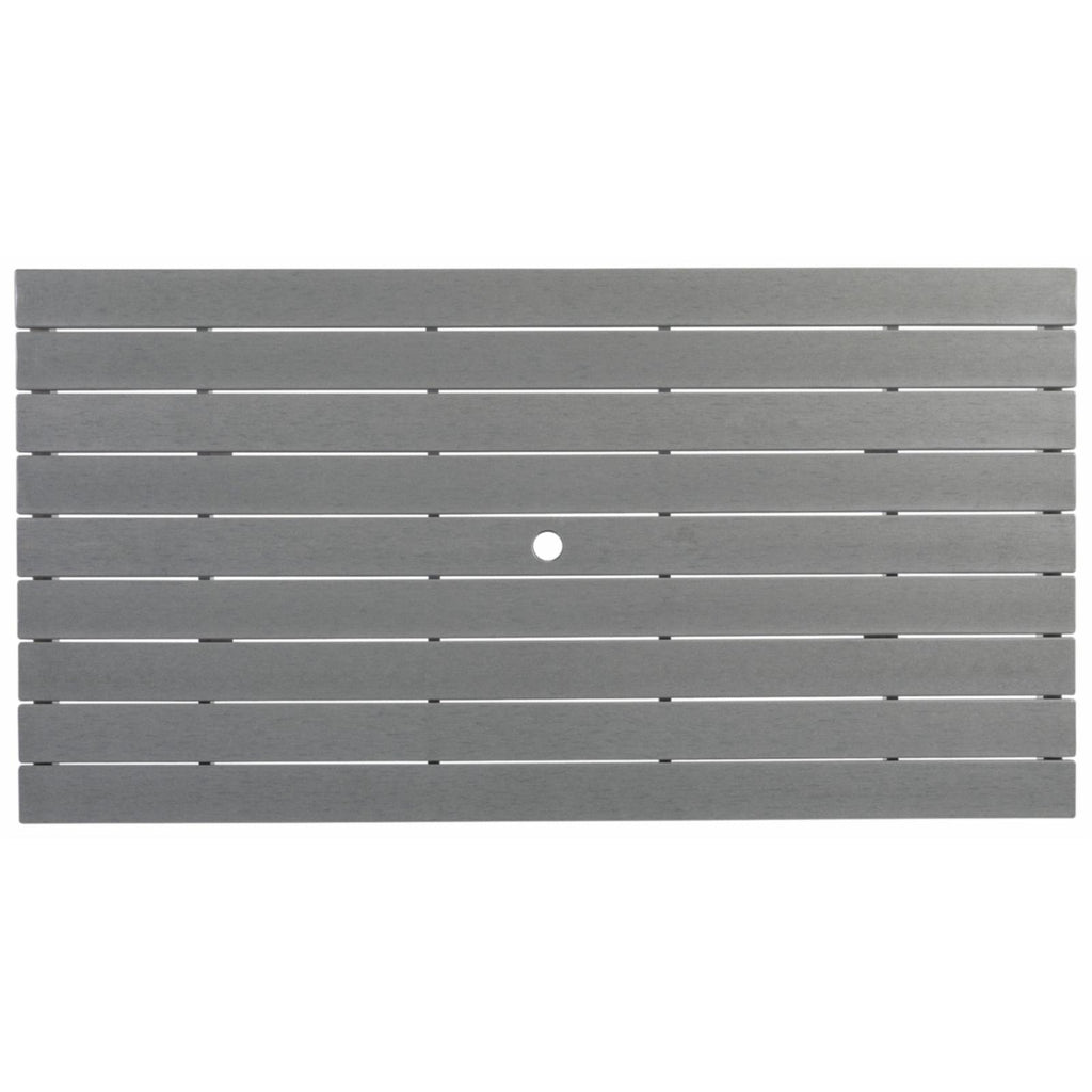 Gray and White Outdoor Plastic Dining Table W324