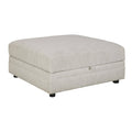 White Wooden Ottoman with Hidden Storage V86515
