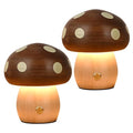 2 Pack Wood Mushroom Table Lamp V495