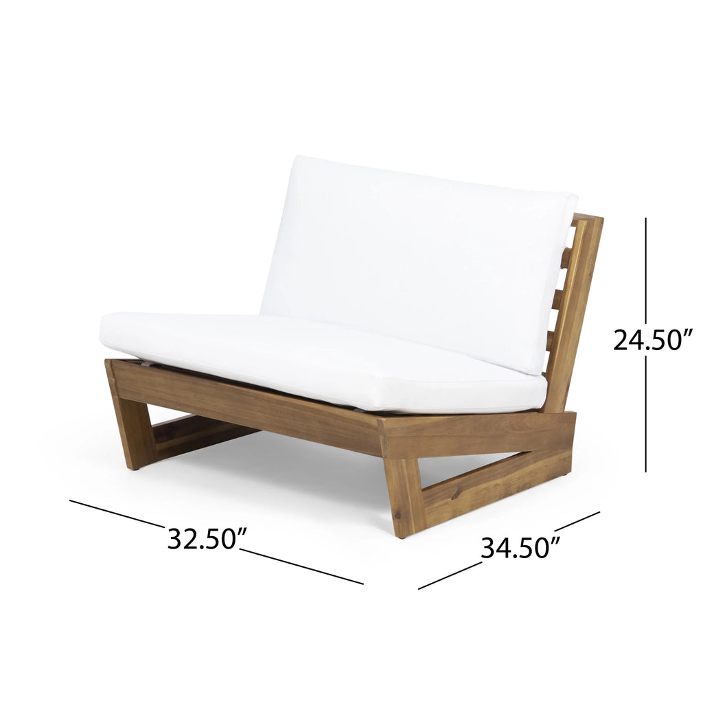 Acacia Wood Outdoor Club Chair with Cushions Y297496