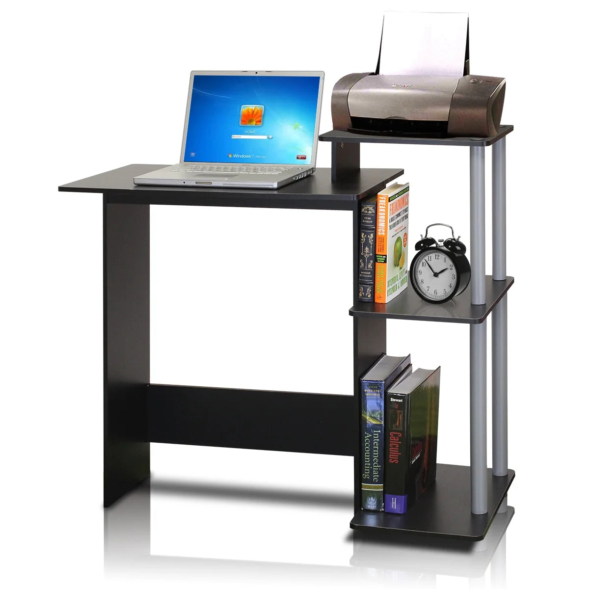 Black Gray Wood Computer Desk X81086