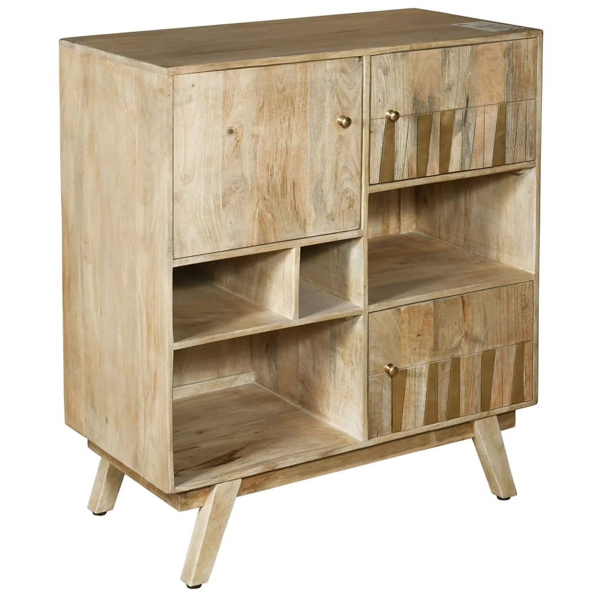 Natural Three Door Tall Wood Cabinet H698304