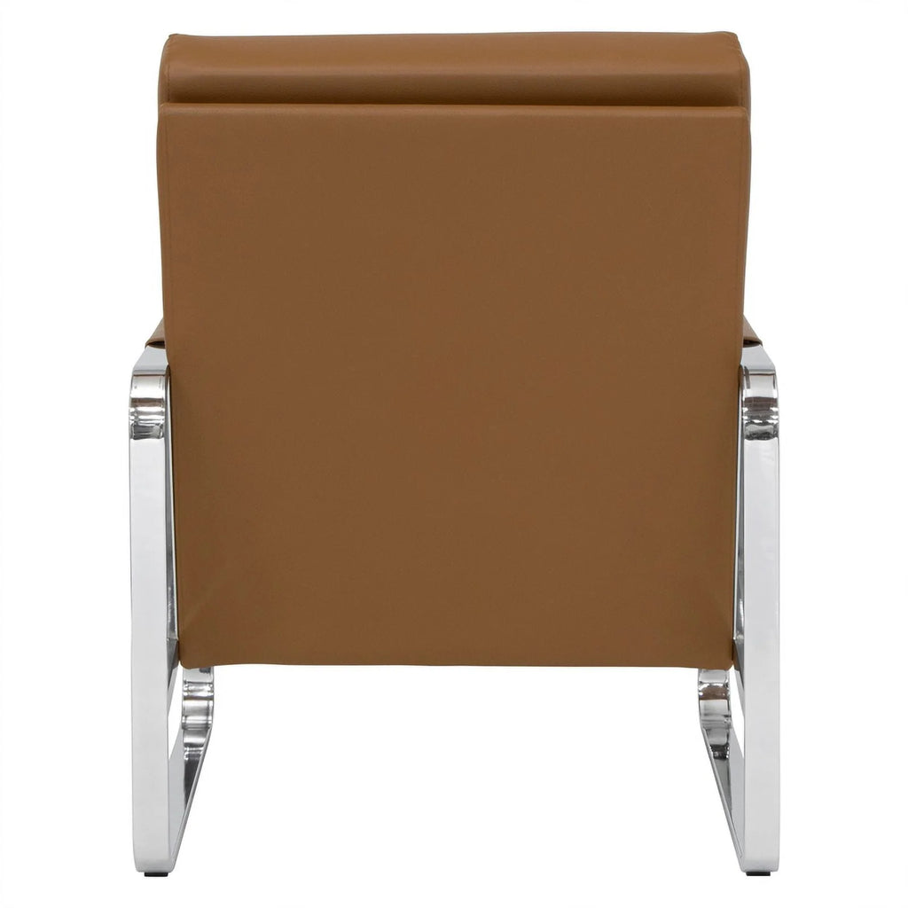Caramel Brown 2-Piece Accent Chair and Ottoman Set Y6625