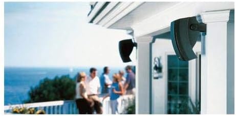 Black Outdoor Environmental Speakers (Pair) with Music Amplifier K31051