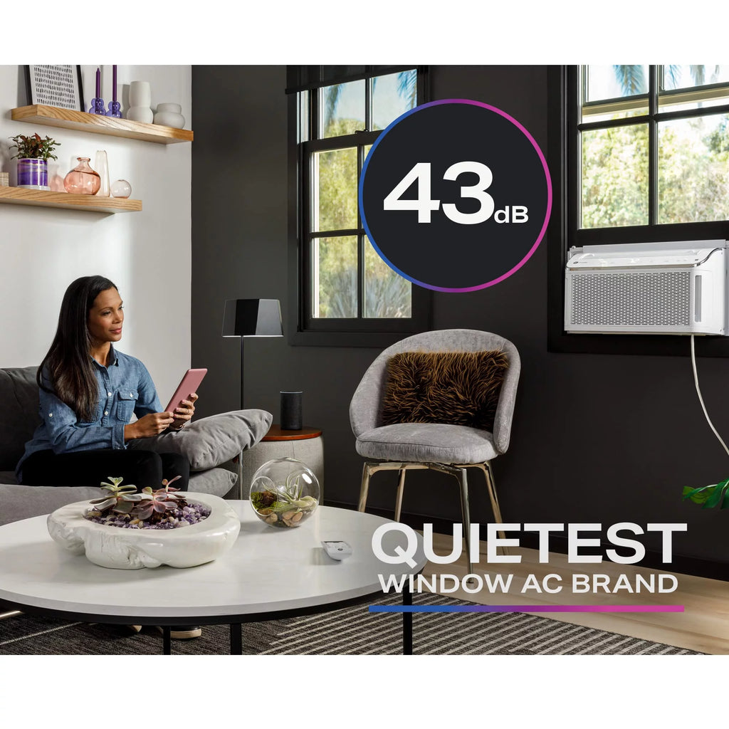 Ultra Quiet Window Air Conditioner 8,200 BTU WiFi Enabled White B196