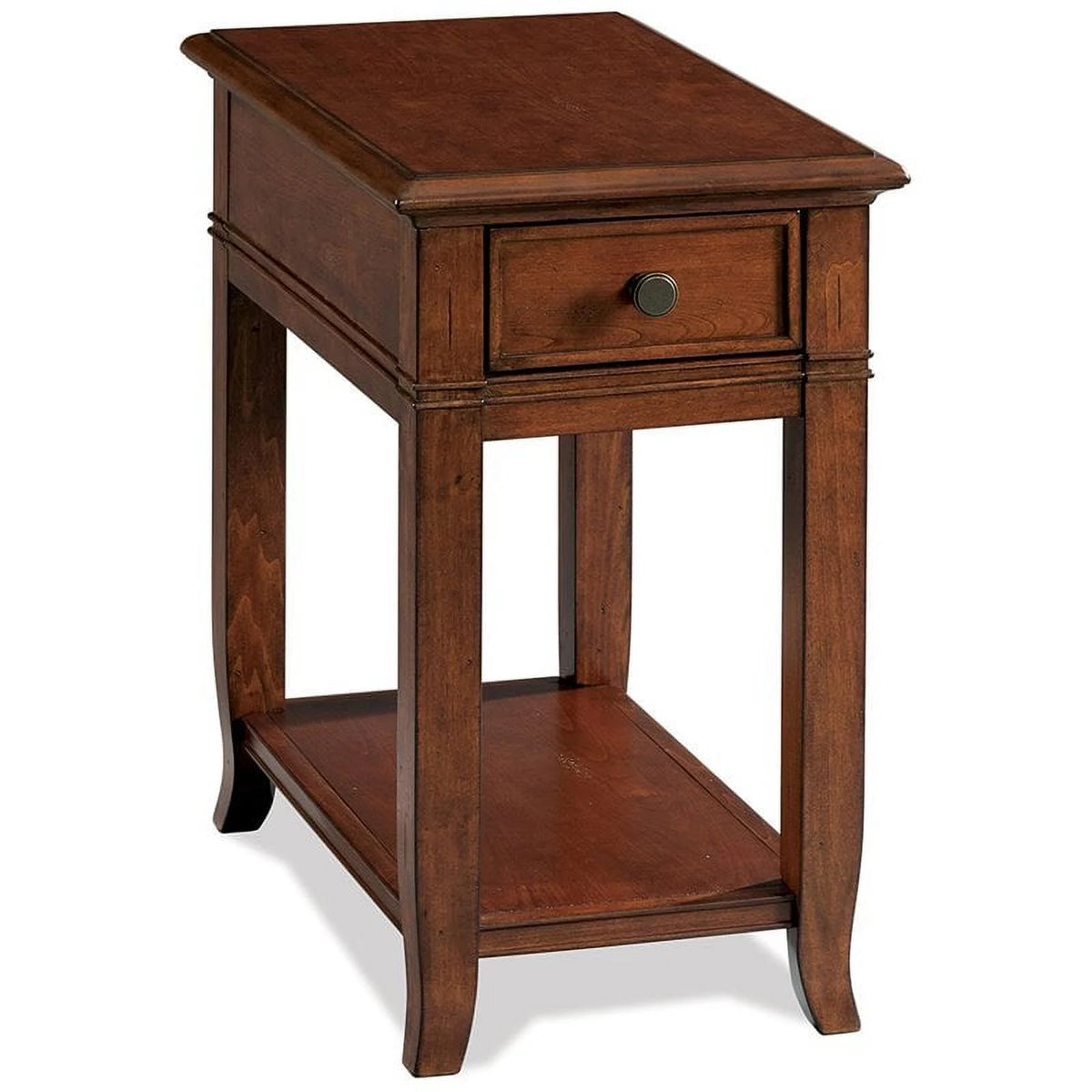 1 Drawer Wood End Table with Bottom Shelf in Cherry H3464