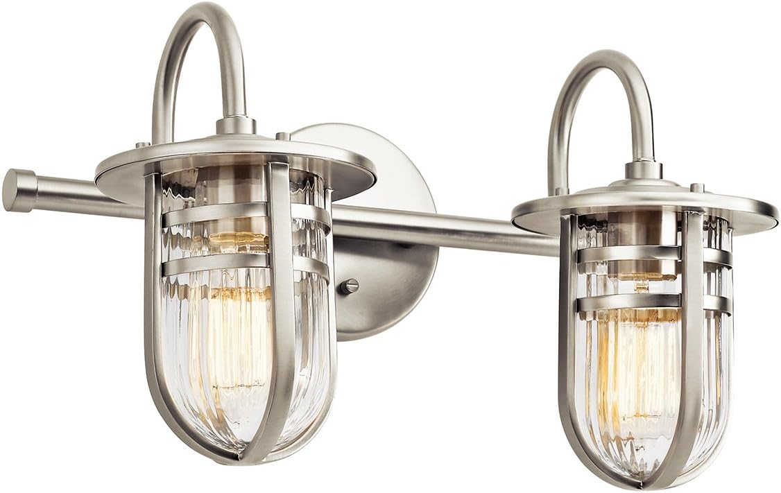 2-Light 2-Arm Bath Vanity in Brushed Nickel T86178