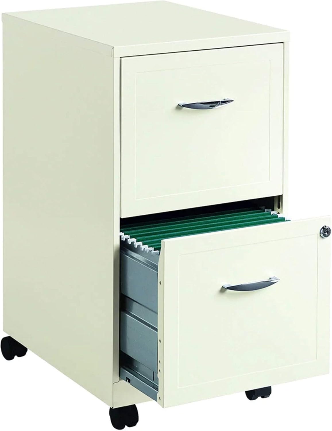 18 2 Drawer Mobile Vertical Metal File Cabinet Metallic Charcoal B573346