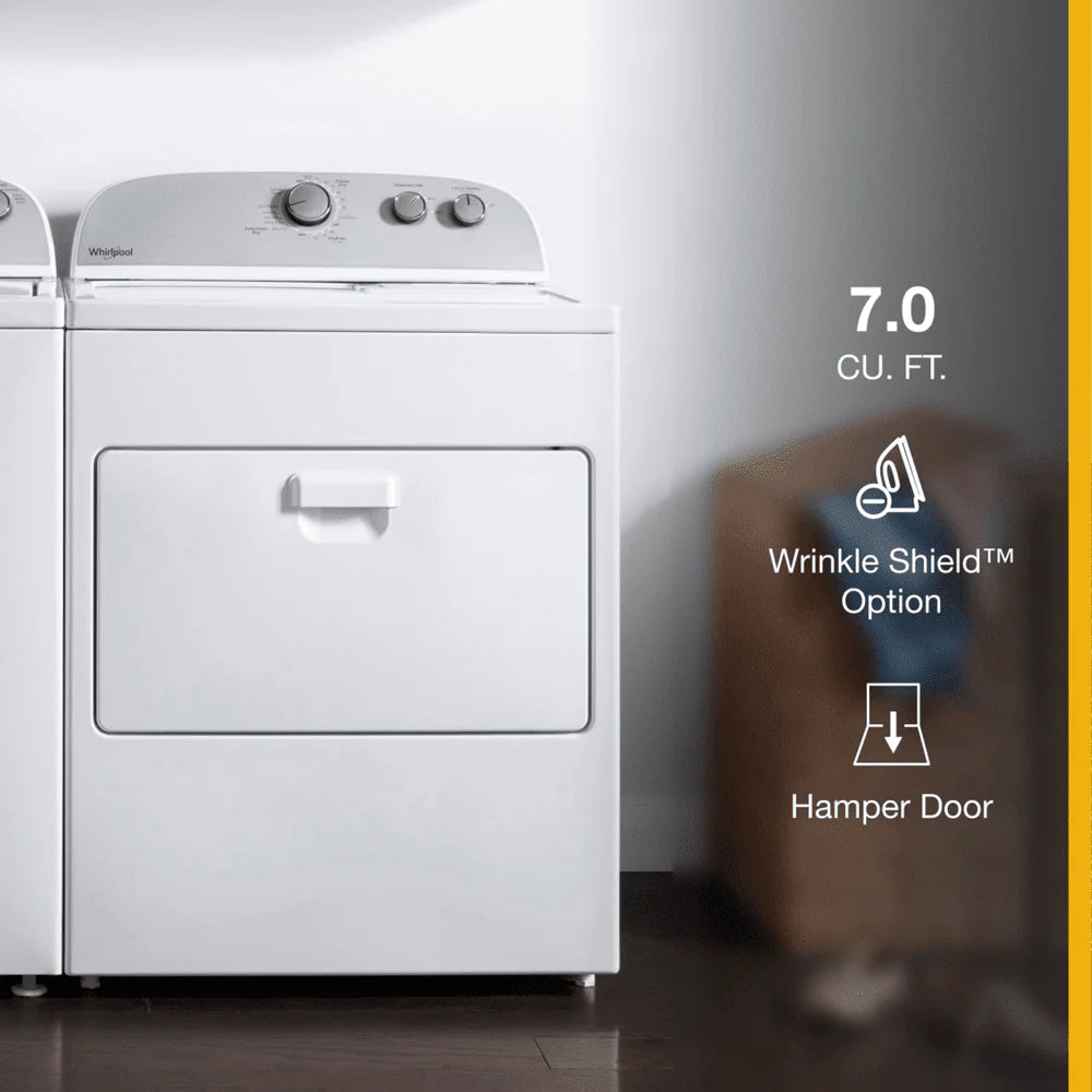 7.0 Cu ft Top Load Gas Dryer White L2653