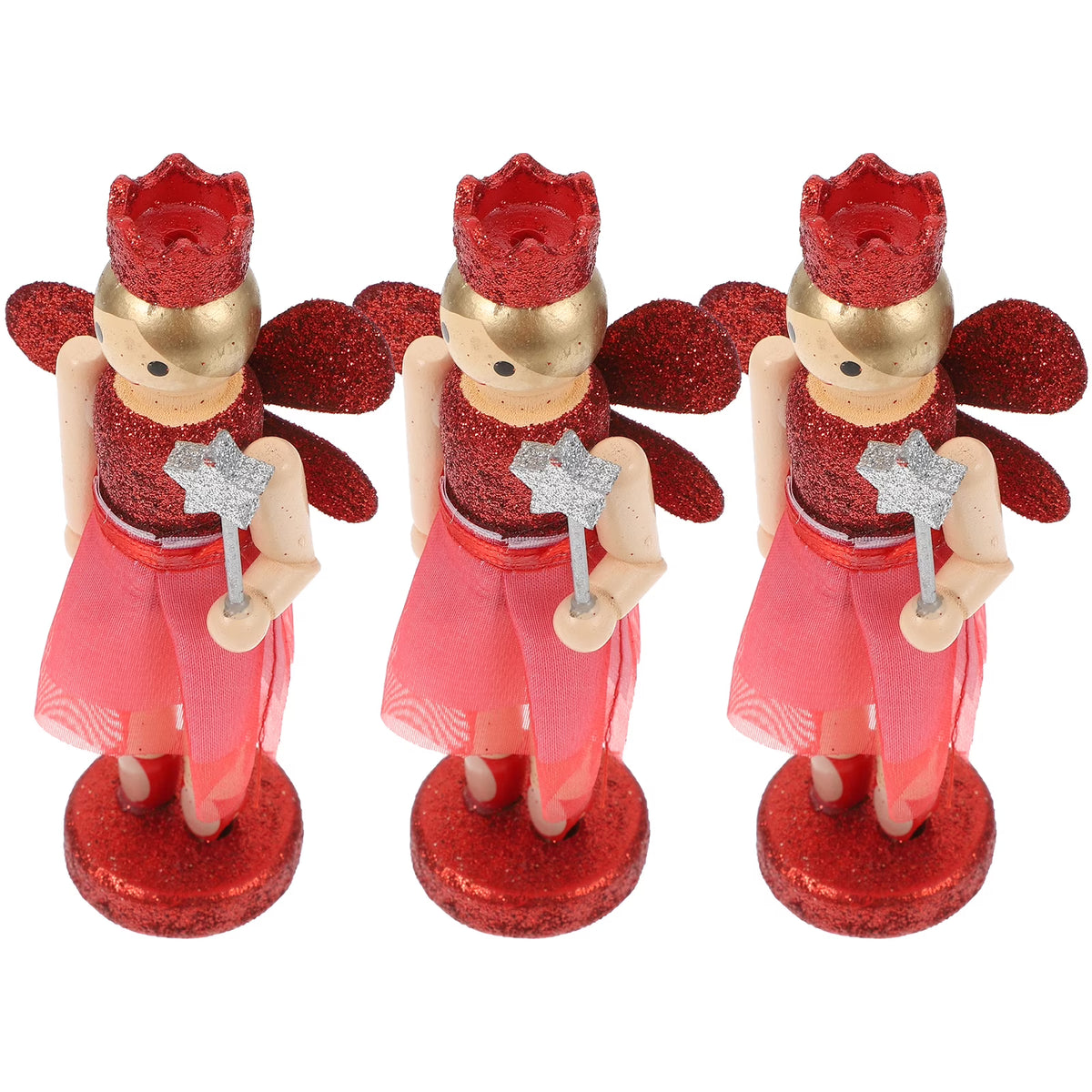 3 Pcs Nutcracker Angel Doll Christmas Tree Ornaments W469416