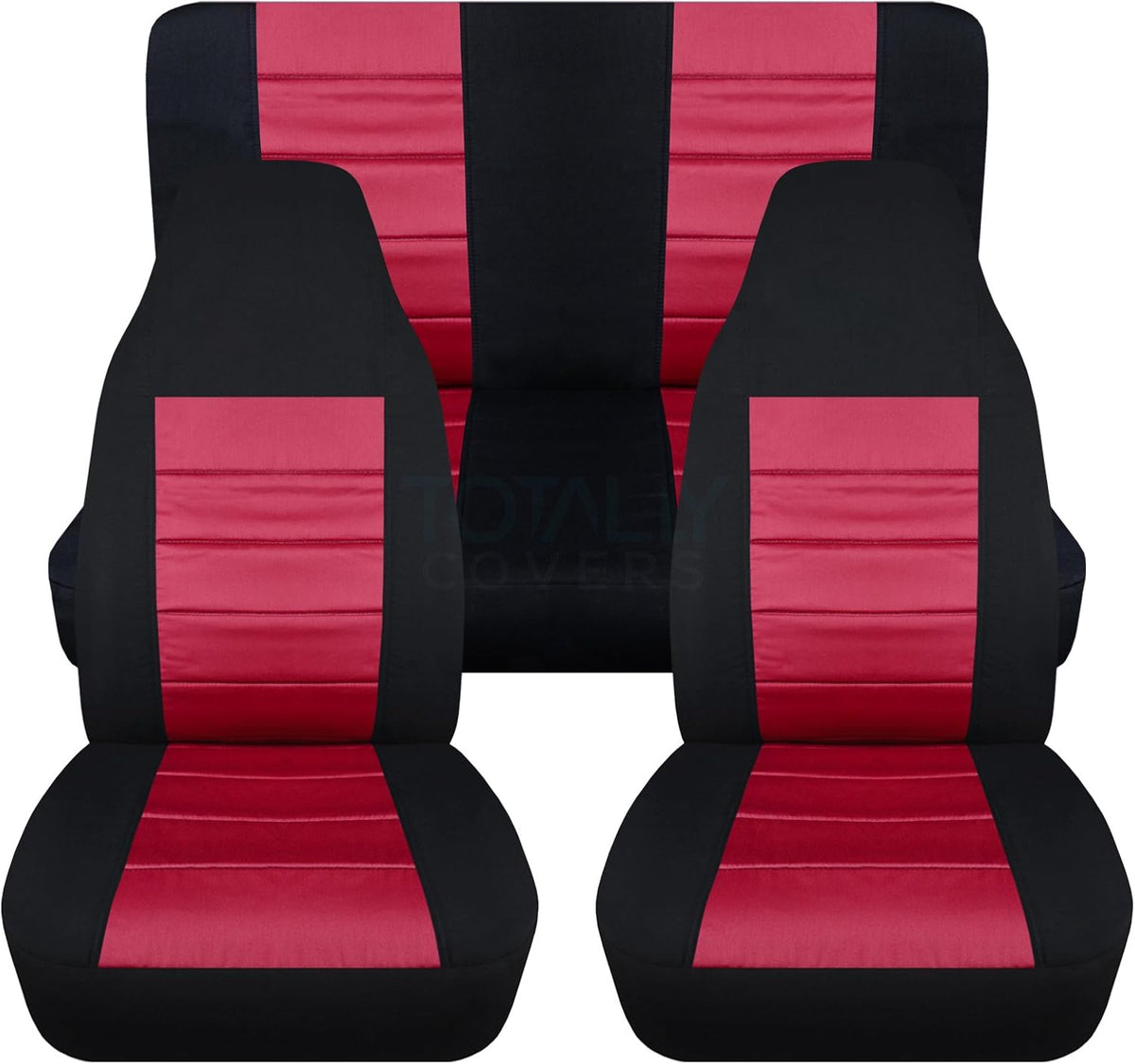 Black & Yellow Full Set Seat Covers for Jeep Wrangler TJ O50273