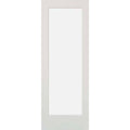 24 in. x 80 in. 1-Lite Satin Etch Solid Core MDF Primed Left-Hand Single Prehung Interior Door G177653