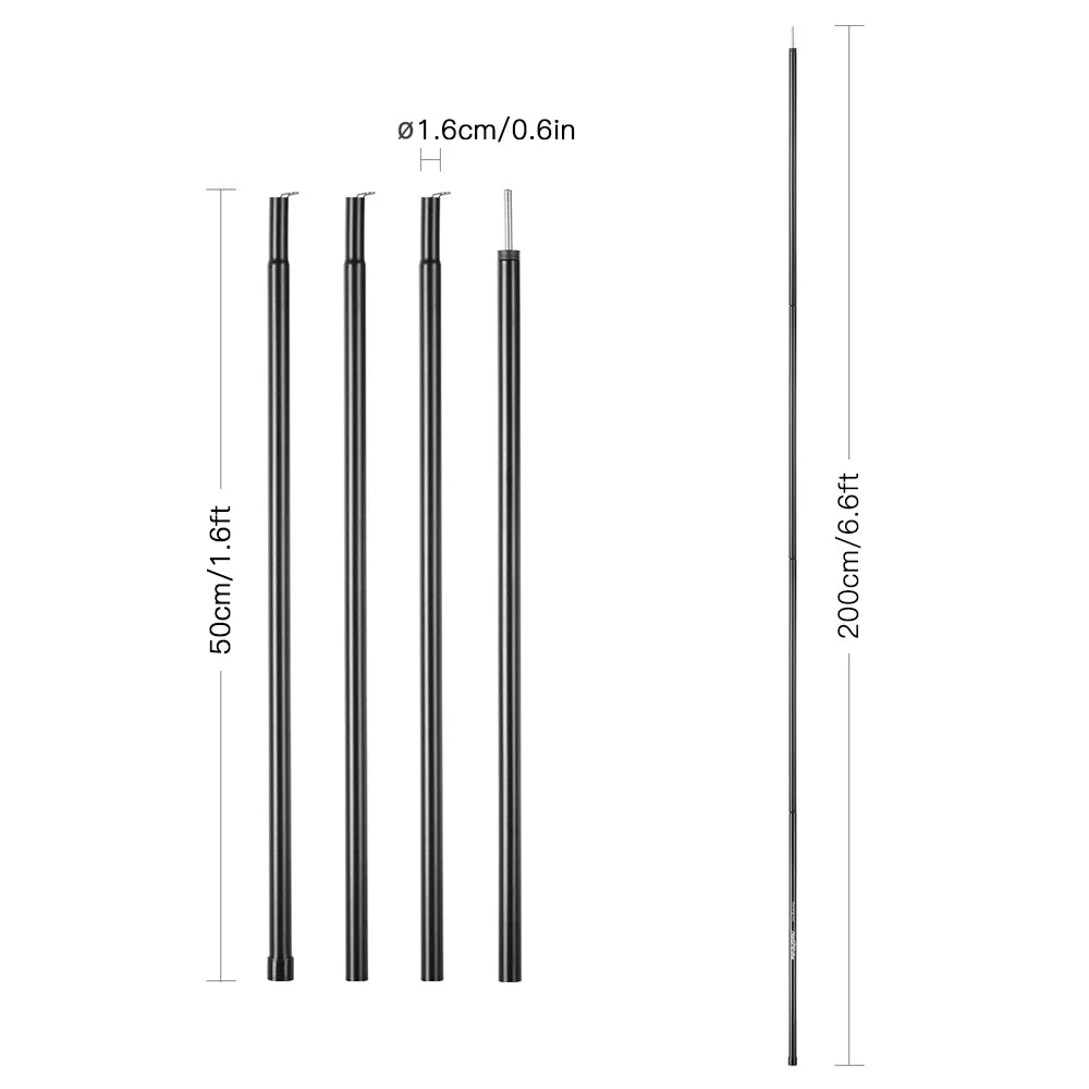 Tent Canopy Poles Support Rods Awning Frames Accessories P992
