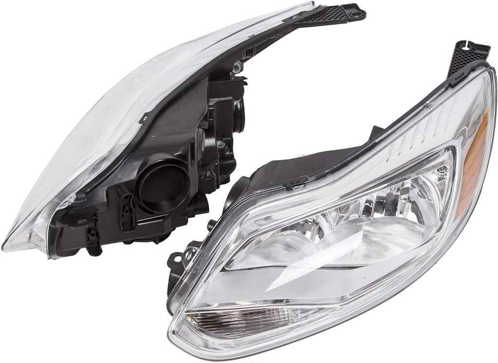 Chrome Housing Halogen Headlights for 2012-2014 Ford Focus T434084